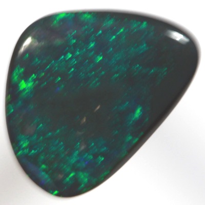 SOLID BLACK OPAL Bright sparkling forest green fire